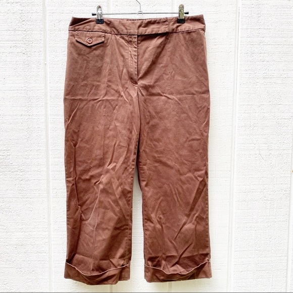 brown crop pants - Picture 1 of 6